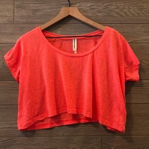 Forever 21 Red Crop Top T-Shirt